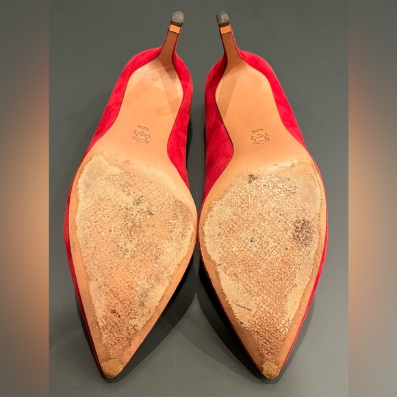 Tory Burch Red Suede Pumps - Picture 9 of 9